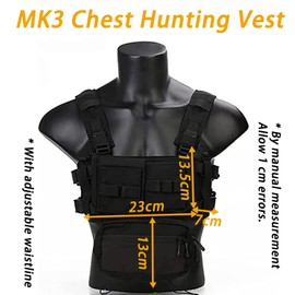 TWINFALCONS Chest rig with 5.56 M4 magazine pocket and pistol magazine pocket, airsoft vest for CS