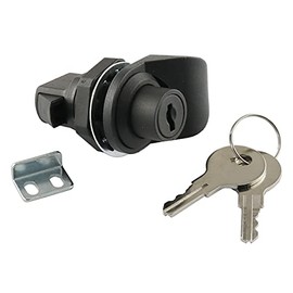 E-outstanding Push Button Latch Lock Replacement Boat Tool Box with Keys for Glove Boxes and Radio Boxes, Black