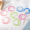 4 Pcs Clear Bamboo Hoop Earrings for Women Liquid Bamboo