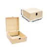Barsha Space 9x9x4 Unfinished Wooden Box with Hinged Lid for