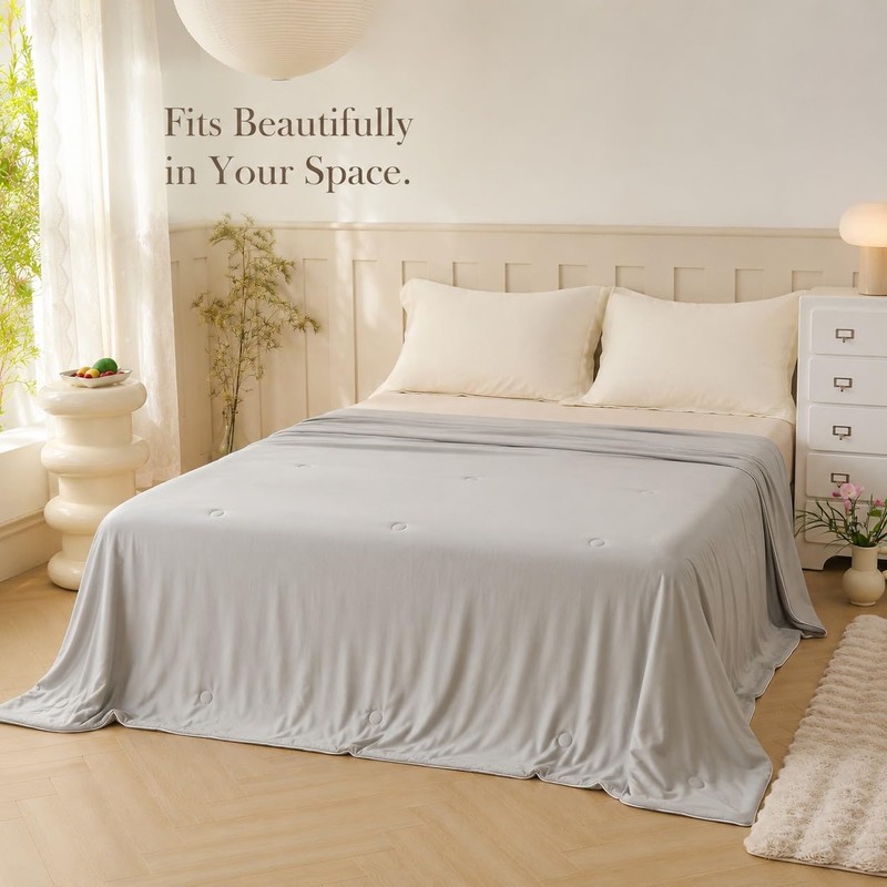 ECOCOTT Cooling Comforter for Hot Sleepers King Size, Q-Max 0.45