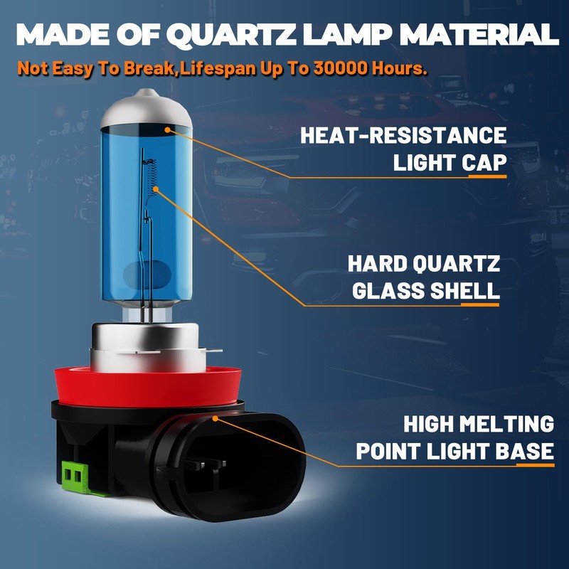 LECCIBUB Fog Light Bulbs Compatible with Ford MAVERICK 2023, H11