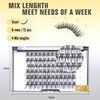 Natural Lash Clusters - 72pcs Wispy Eyelash Clusters, C Curl