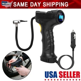 Unbranded 150PSI Corded Air Tire Inflator Pump Inflator LED Light for Car Bike Motor USA