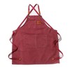 LOVESHE Chef's apron in cotton canvas, unisex, with large pockets(Wine