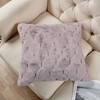 BYTIDE Plush Soft Jacquard Faux Rabbit Fur Throw Pillow Covers