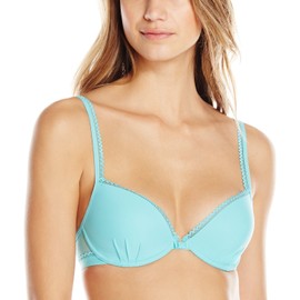 Lily of France French Charm Women`s Pushup Bra, Lily-2175210, 32C, Aqua Chiffon