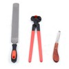 3Pcs Professional Farrier Tools Value Kit with Roll Pack, Horse