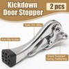 Jiozermi 2pcs 4 Inch KickDown Door Stopper, Aluminum Heavy Duty