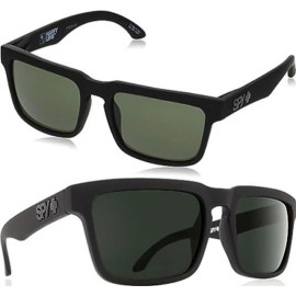 SPY OPTIC ADULT HELM SOFT HD PLUS SUNGLASSES HAPPY LENSE TECH 673015973863,4 - Matte Black, Happy Gray Green Polarized