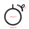 Eagles 50 Pcs Black Curtain Rings - 1.5 Inch Inner