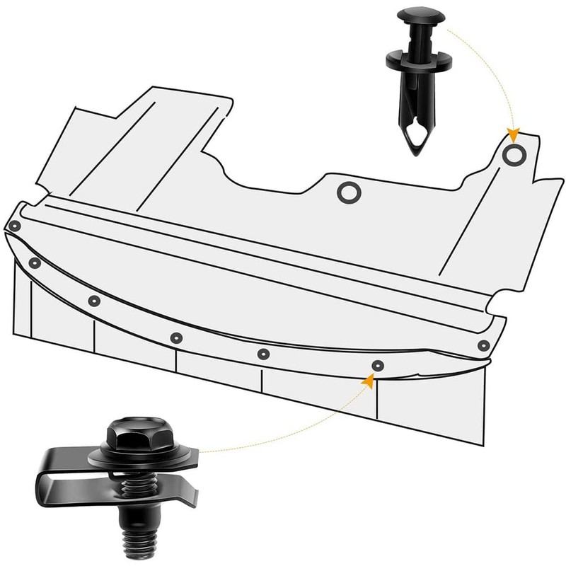 Riloer Screw set for engine splash protection, engine under the