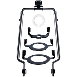 HOKIMEEN Lamp Shade Harp Holder for Spider Lampshade,7/8/9/10 Inch Height Adjustable,3/8" Standard Saddle,E14/E26/E27 Light Base UNO Fitter Adapter Converter,Lamp Kit and Parts,Lamp Harp (Black)