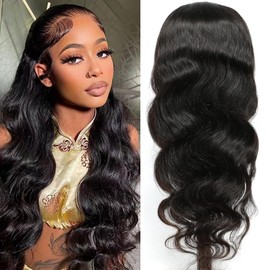 MIRTHFUL 22 Inch Body Wave Lace Front Wigs Human Hair 4x4 Closure Wigs for Black Women 200 Density Wear and Go Glueless Wigs Human Hair