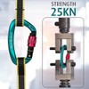 25KN Professional Climbing Carabiner Screw Locking Gate Carabiner Heavy Duty