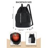 U.helper Waterproof Gym Drawstring Backpack, Sports Sack with Shoes Compartment