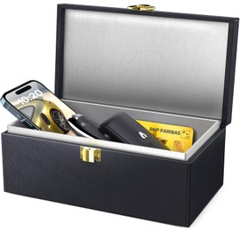 lanpard Extra Large Faraday Box for Car Keys, 8.6 x 5.1 x 4.1 Inches Keyless Signal Blocking Anti-Theft Key Protector Signal Blocking Box