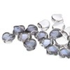 70-75 Ginko Beads Backlit Periwinkle Color. 7.5mm Two Hole Beads,