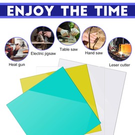 2Packs 1/8 Thick 12 x 12 Inch Black Acrylic Sheet for Laser Cutting, Engraving, Badges, UV Printed Signs, Home Decor, Crafts, and Creative DIY Projects with Acrylic Protective Paper