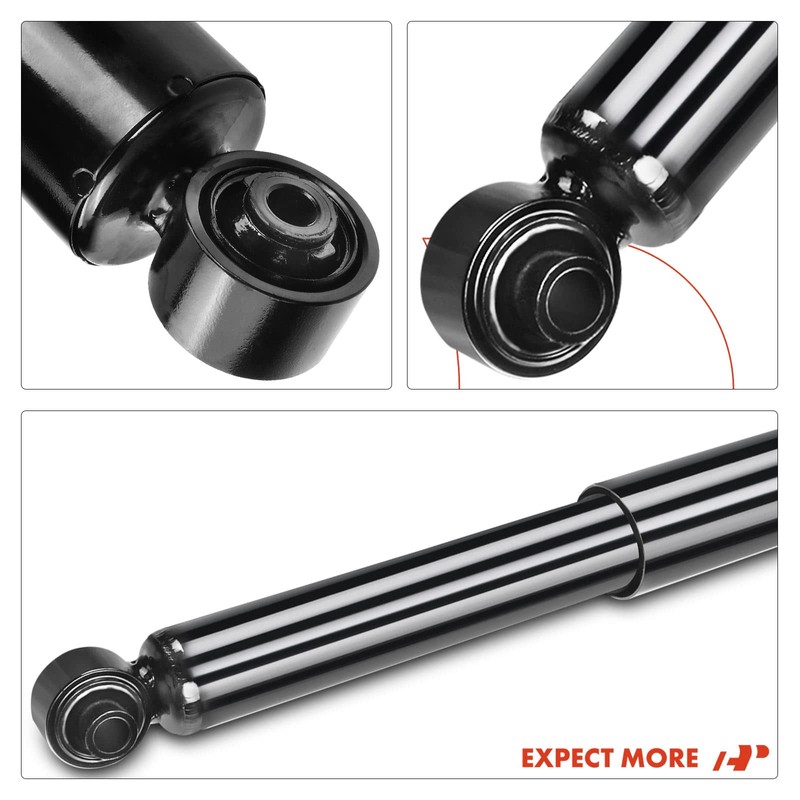 A-Premium Rear Shock Strut Absorbers Compatible with Fiat 500 2012