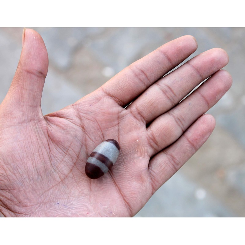 KLEO ナルマダ ストーン Narmadeshwar Shivling | シヴァ・リンガム | インドの偶像の置物 (1