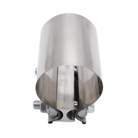 YUCHENSHLP 2.5 Inch Exhaust Clamp, Lap Joint Band Clamp 304 Stainless Steel 2PCS For 2.5" Od To 2.5" Id Exhaust Pipe, Muffler, Elbow And Exhaust Tubing Connection