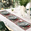 Christmas Poinsettia Placemats Set of 6, Seasonal Winter Christmas Red