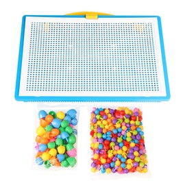 Itian 296Pcs Nägel Spiel, Steckmosaikspiel Steckern Kreatives Puzzle Mosaic Pegboard Pädagogisches Spielzeug für Kinder