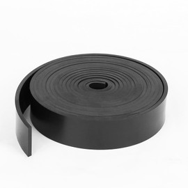 WochiTV WochiTV Solid Rubber Strips Rolls, 1" Wide x 1/8" Thick x 120" Long Neoprene Rubber Sheets Perfect for DIY Gasket Material, Sealing, Liner, Shield, Padding, Mat