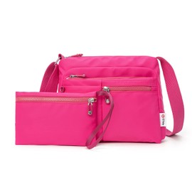 ETidy Crossbody Bag For Women Waterproof Lightweight Casual Shoulder Handbag Purse(Pink Upgrade
