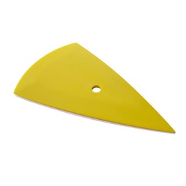 Car Sticker Wrapping Scraper 15.5 * 8.5cm Pointed End Contour Squeegee Glass Windshield Wiper Window Repair Tinted Tool (Round Yellow)