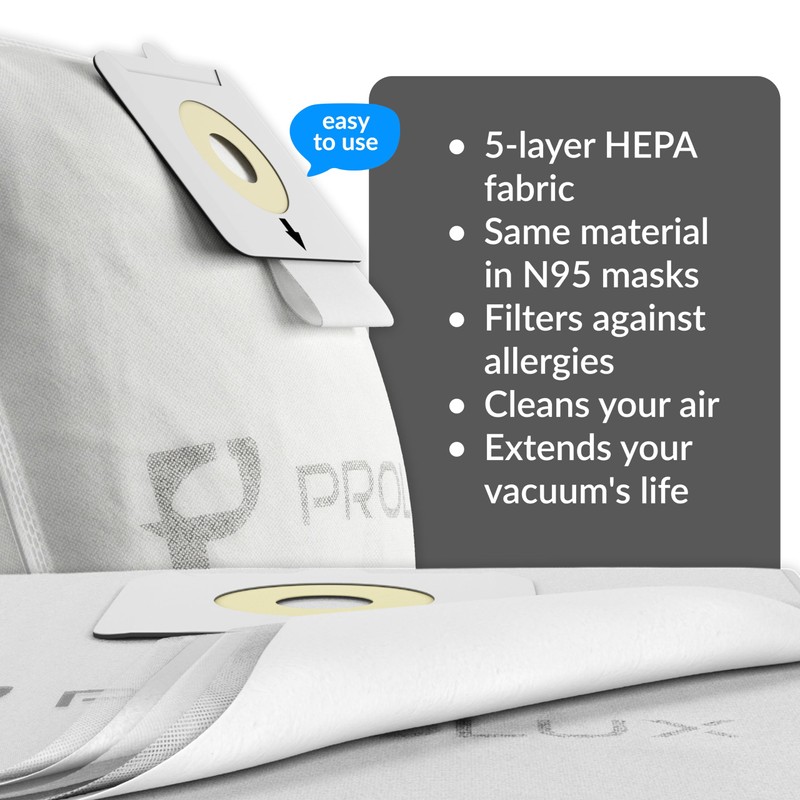 GV Genuine 10 Pack Bags for Prolux Tritan Vacuum Cleaner,