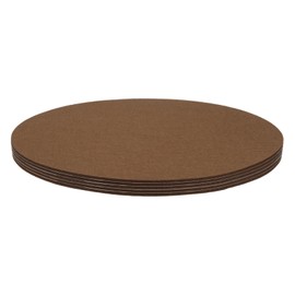 uxcell Round Felt Furniture Pads, 5Pcs 11" Dia x 0.12" Thick Adhesive Backed Felt Non-Slip Anti-Scratch Felt Pads Chair Leg Protectors for Protecting Hardwood Floor, Brown