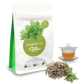 Samcci - Mugwort Tea Bag, 50 Teabags - 100% Natural Dried Mugwort leaves - No Sugar, No Caffeine, No Gluten, Vegan - Rich In Antioxidants