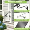 PLESIU Eachome Wrought Iron Handrail Wall Mounted Hand Railing Fit