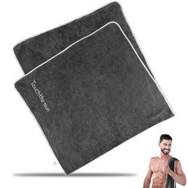 WINKIO Fitness Handtuch 140x70cm, Mikrofaser Handtuch Groß XXL, rutschfest & Schnelltrocknend Sporthandtuch Fitnessstudio, Gym Handtuch|handtücher Grau|Sport Handtuch Gym Für Gym und Fitnessstudio…