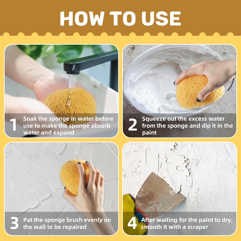 MAQIHAN 2PCS Knockdown Texture Sponge - Drywall Repair Texture Spray