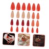 FOMIYES 24pcs Nude Press Nails Minimalist False Nails for Women