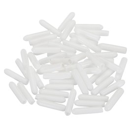 QUARKZMAN 50pcs Rubber End Caps 2.5mm ID Vinyl Round Tube Bolt Cap Cover Screw Thread Protector White