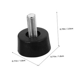 Angoily Cabinet Leveling Legs 20 Pcs M5 Threaded Furniture Feet Levelers Black Plastic for Home Office