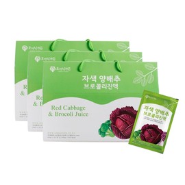 Organic Garden Purple Cabbage Broccoli Essence 30 packets / 오가닉가든 자색 양배추 브로콜리진액 30포 X 3박스 양배추즙