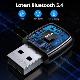 Maxuni Mini Bluetooth 5.4 EDR USB Adapter for PC, Laptop, Headphones, Keyboard, Mouse - Plug and Play, Windows 11/10/8.1