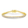 Gemsme 3 Prong Tennis Bracelet, 18K Yellow Gold Plated 4mm
