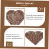 Mikinona 1Pc Natural Woven Rattan Fruit Basket Creative Tabletop Snack