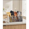 Banawey Extra Large Kitchen Utensil Holder with 4 Compartments, Wooden