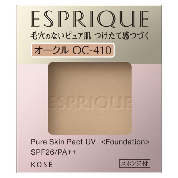 ESPRIQUE Pure Skin Pact UV OC-410 Ochre 9.3g Refill 1pc Foundation SPF26/PA++ Pore Irrigation Cover
