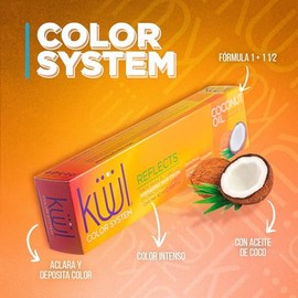 KÜÜL - Tinte para Cabello Permanente Reflects Color System 90ml en Crema con Aceite de Coco y Colágeno, Prolonga la Intensidad del Color, Aporta Hidra