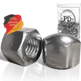 PD® Cap Nuts M6 Stainless Steel (DIN 917) | High Quality A2 V2A Stainless Steel Cap Nuts | Protective Caps Nuts in Low Shape for Screws, Threaded Rods & Threaded Bolts | Pack of 10