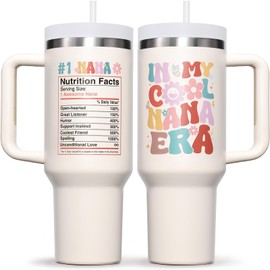 Fimibuke Christmas Gifts for Nana - 40 OZ Tumbler Best Nana Gifts for Grandma from Granddaughter, Grandson, Grandkids - In My Cool Nana Era Insulated Cup Nana Birthday Gifts for Grandmother, New Nana