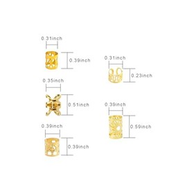 155 Pcs Hair Jewelry for Braids Dreadlocks Beads Aluminum Hair Rings Hair Clips Adjustable Metal Cuffs for Hair Braids Accessories